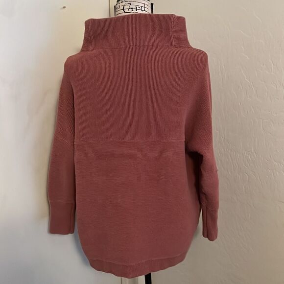 Free People Mock Neck Pullover Sweatshirt Casual Cozy Comfy Loungewear Boho - Picture 3 of 10